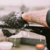 Microfibre bike cleaning glove
